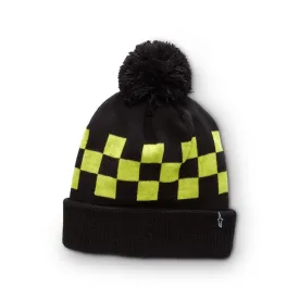 Alpinestars Winning Beanie Black With Fluro Yellow Checkers