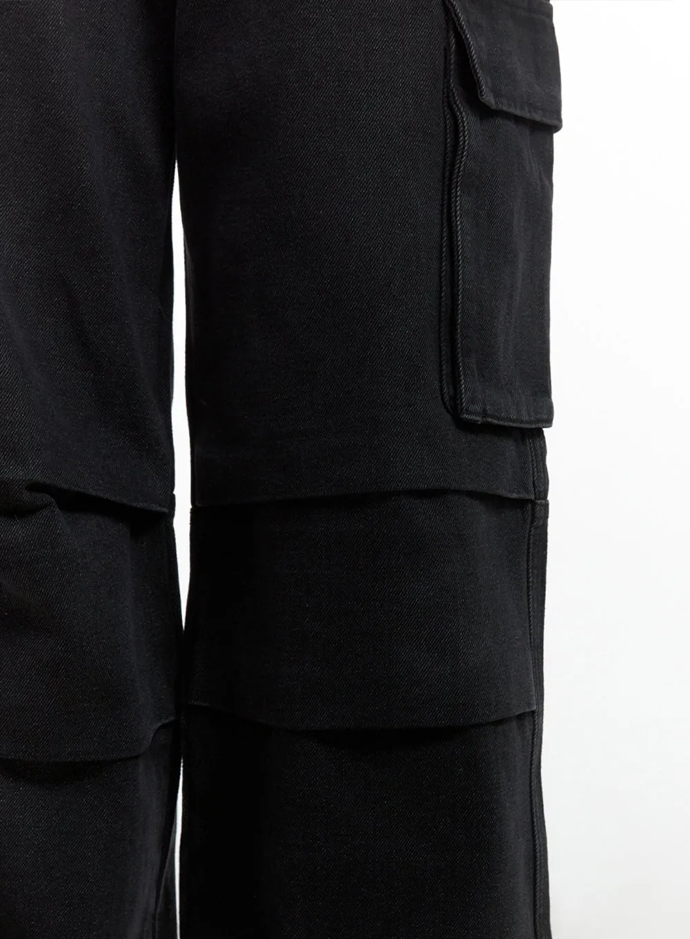 Basic Cargo Wide-Leg Pants IS402