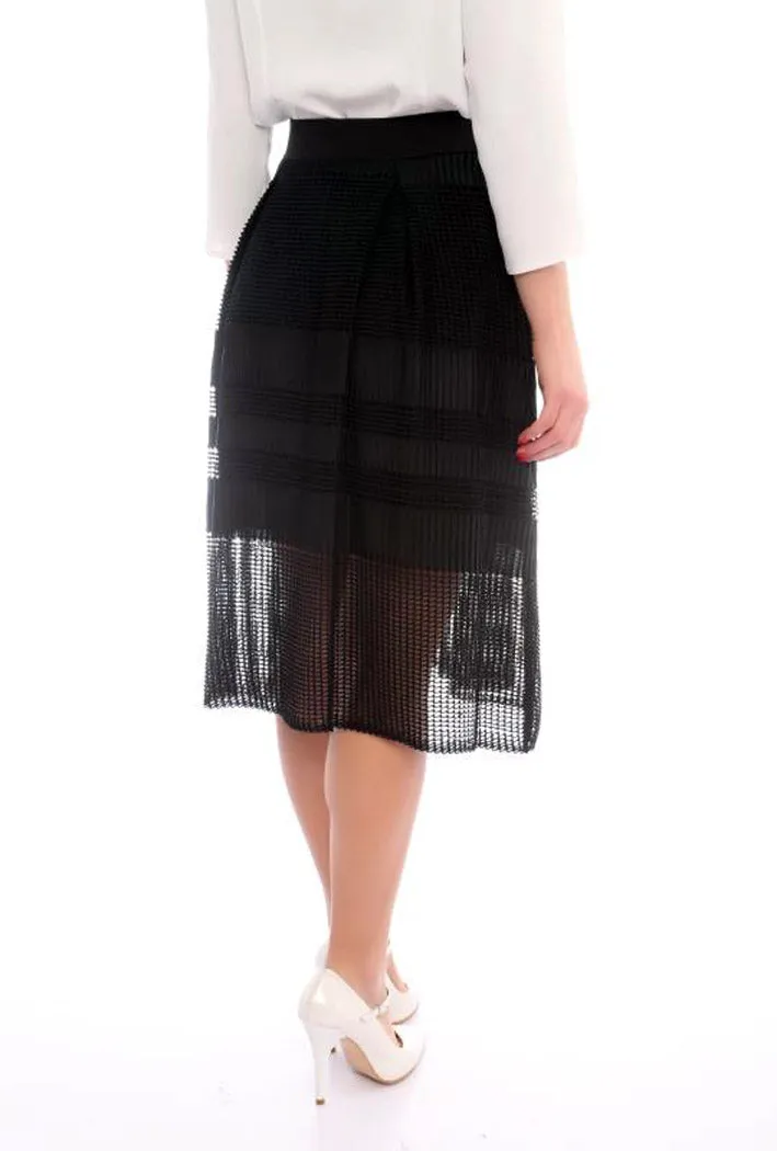 BLACK A LINE SKIRT