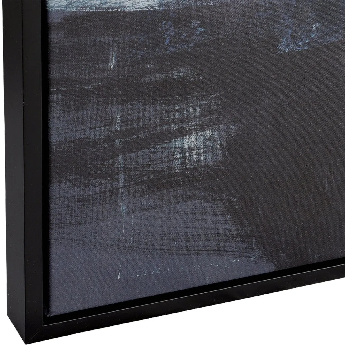 Black And Blue Framed Abstract Art