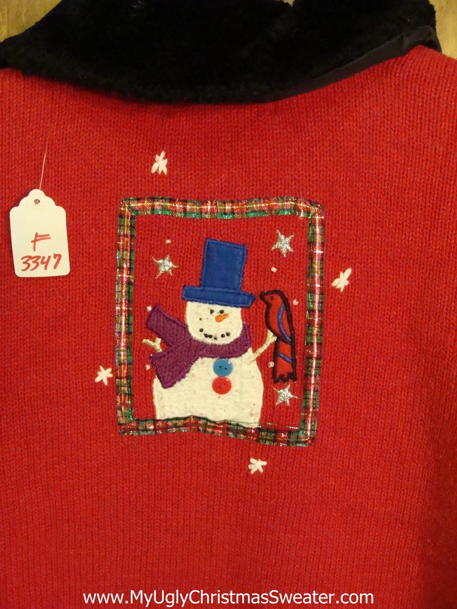 Blocks of Snowmen Cheap Ugly Christmas Sweater