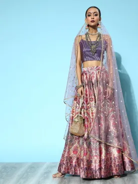 Blue Lehenga with Dupatta and Blouse