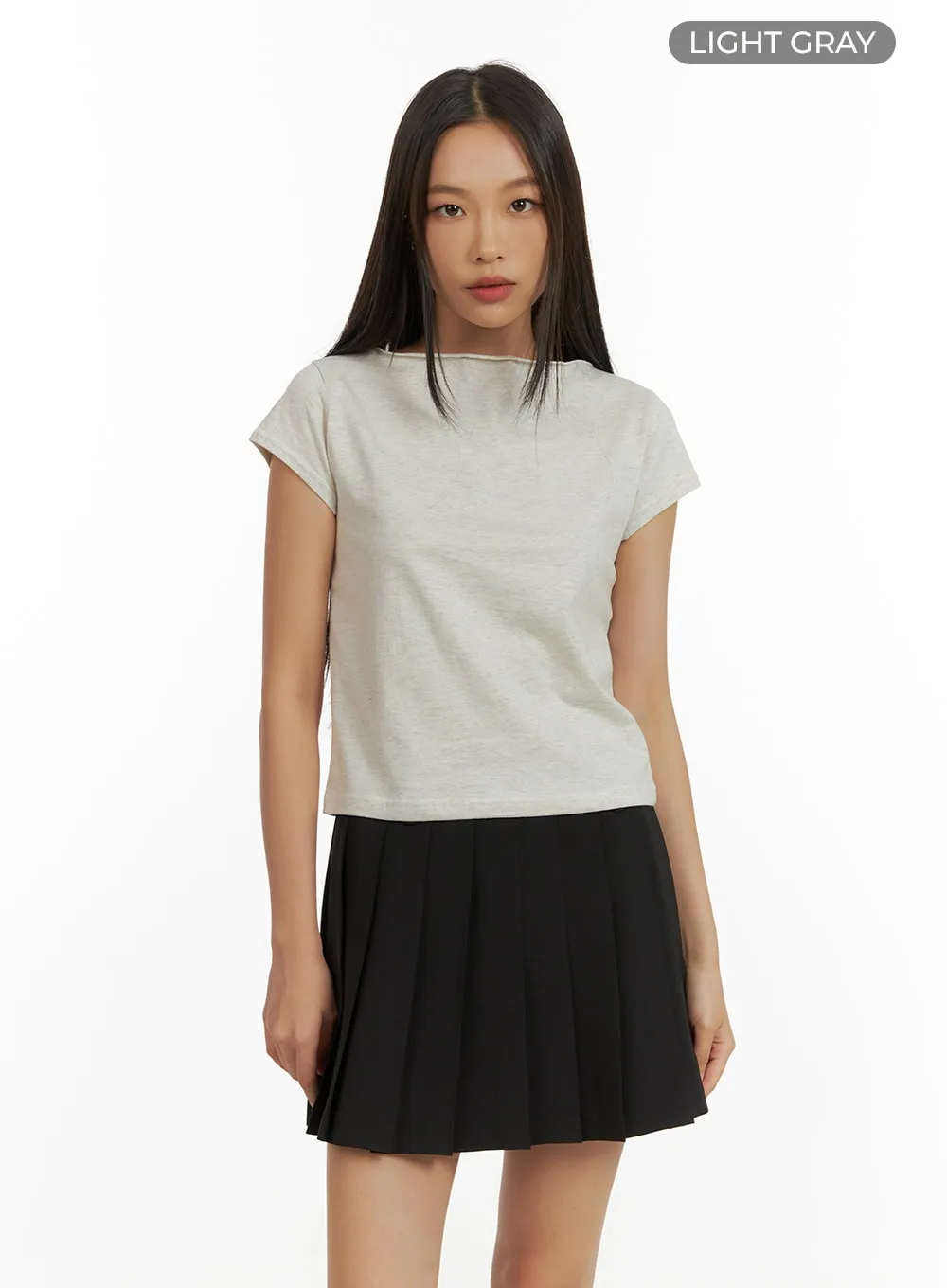 Boat Neck Crop Tee CU414