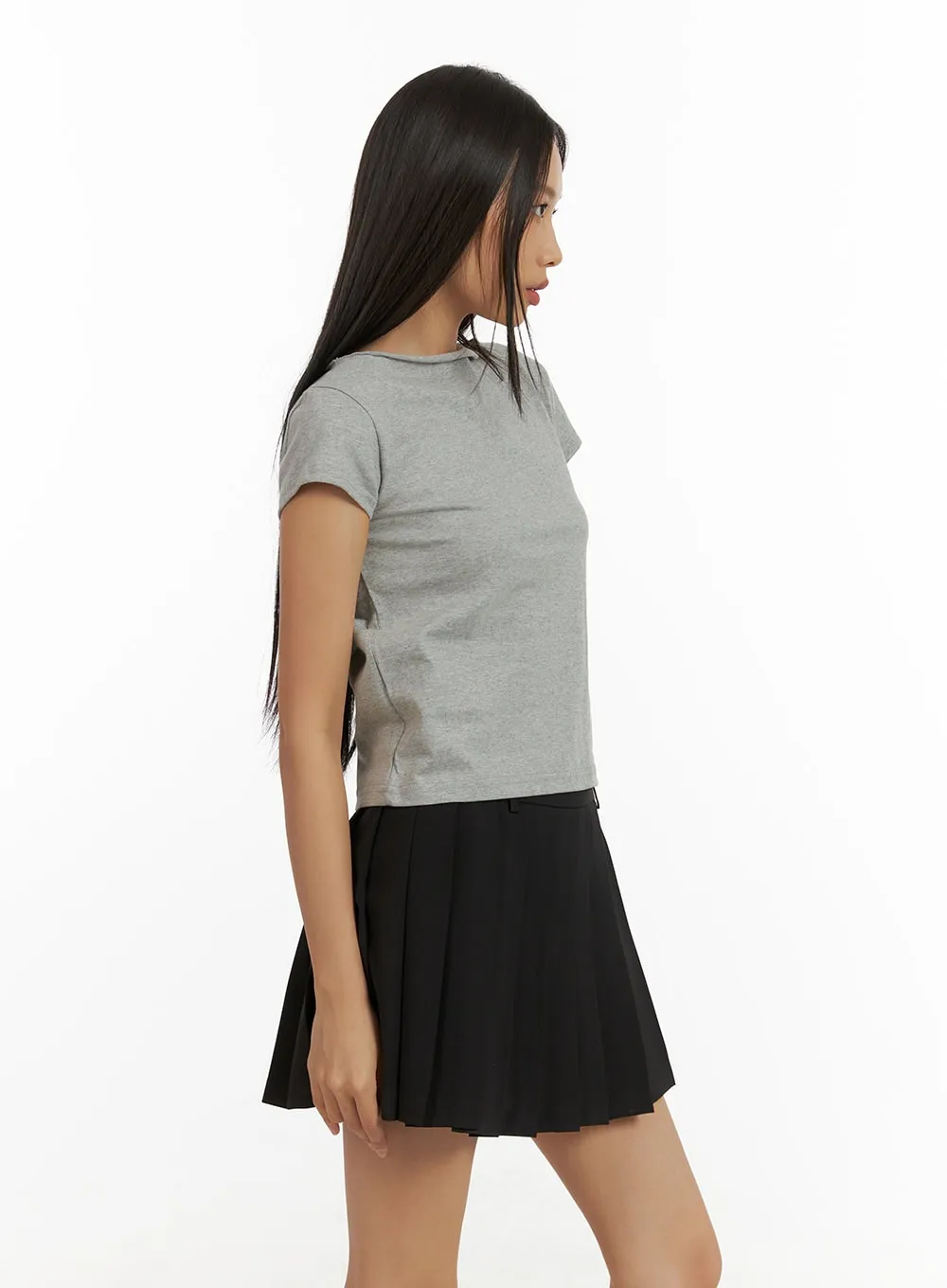 Boat Neck Crop Tee CU414