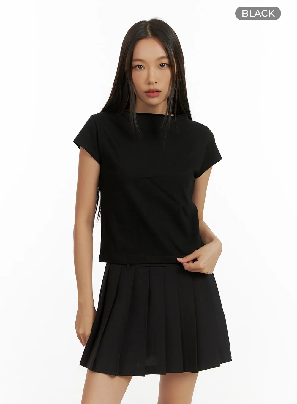 Boat Neck Crop Tee CU414