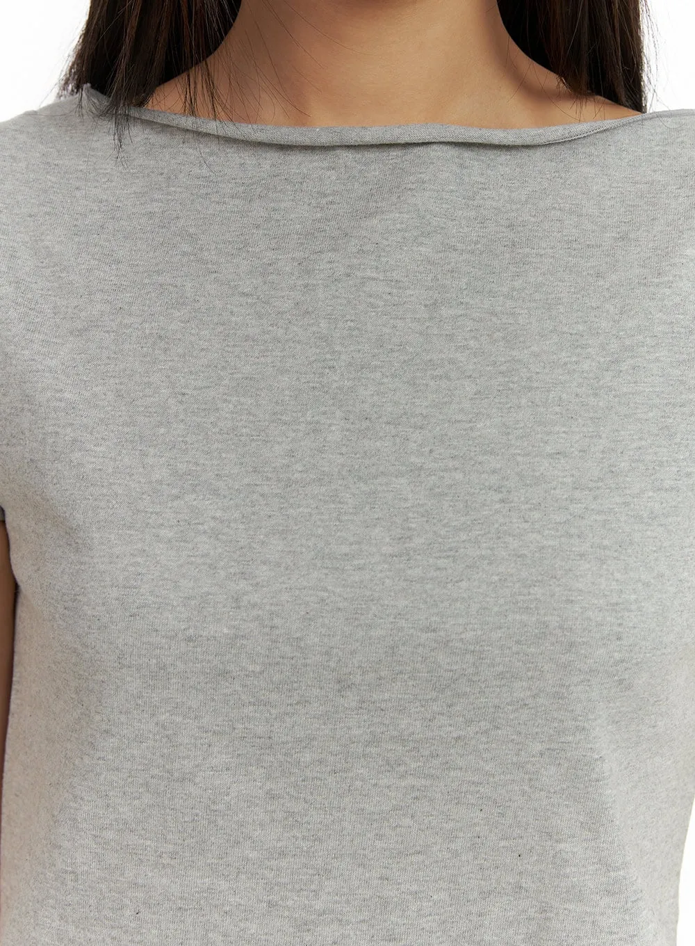 Boat Neck Crop Tee CU414