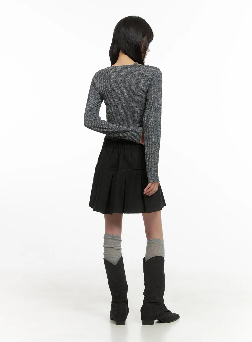 Box Pleated Mini Skirt CG430