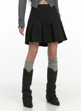 Box Pleated Mini Skirt CG430