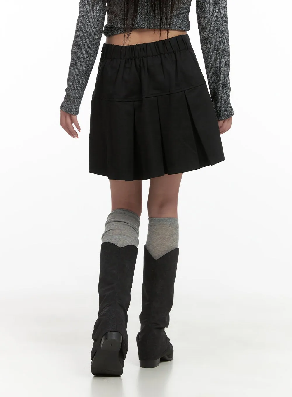 Box Pleated Mini Skirt CG430