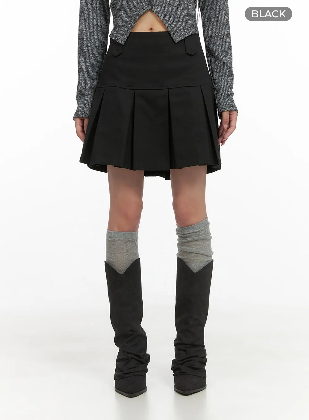 Box Pleated Mini Skirt CG430