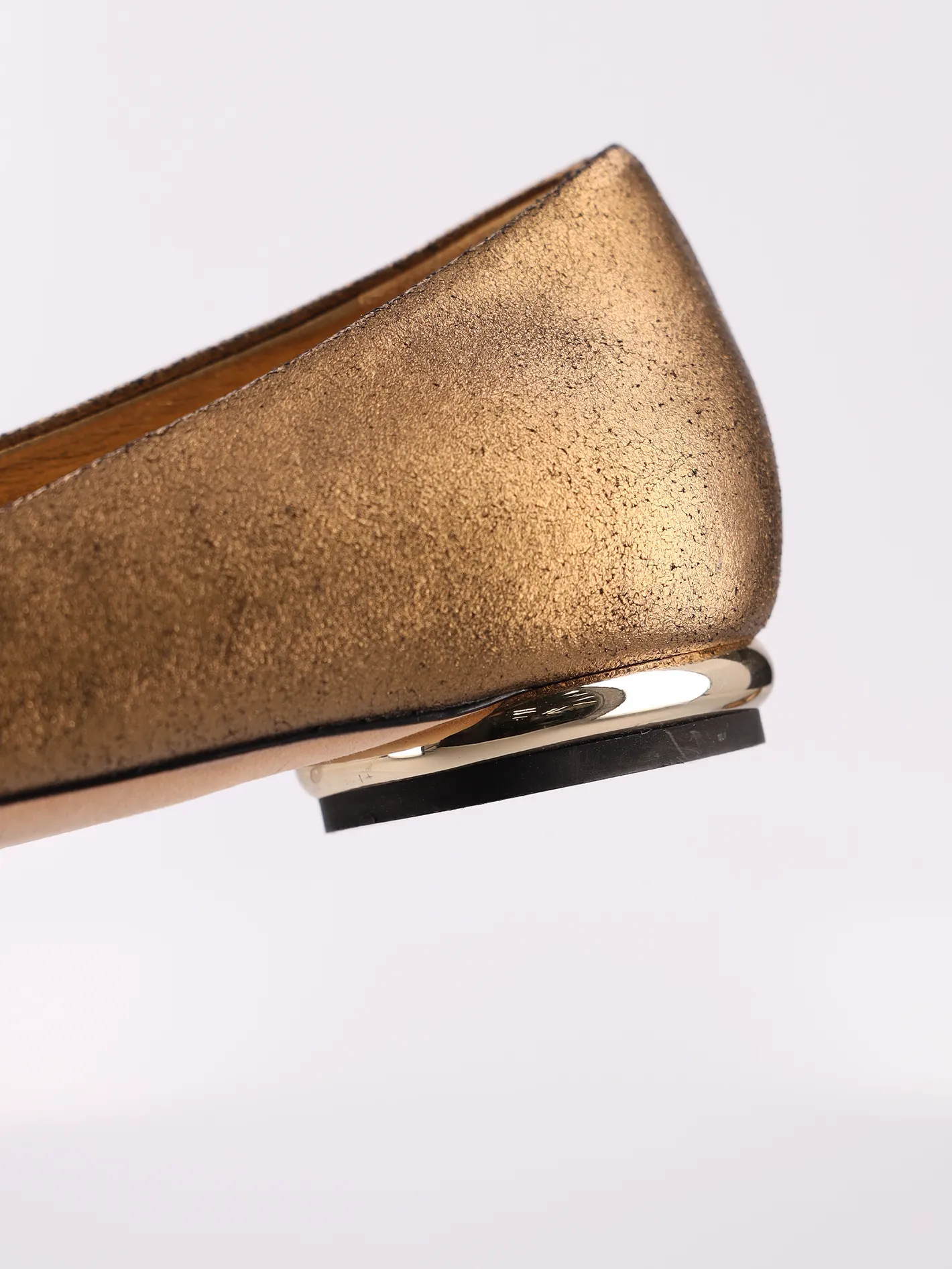 camellia-motif ballet flats