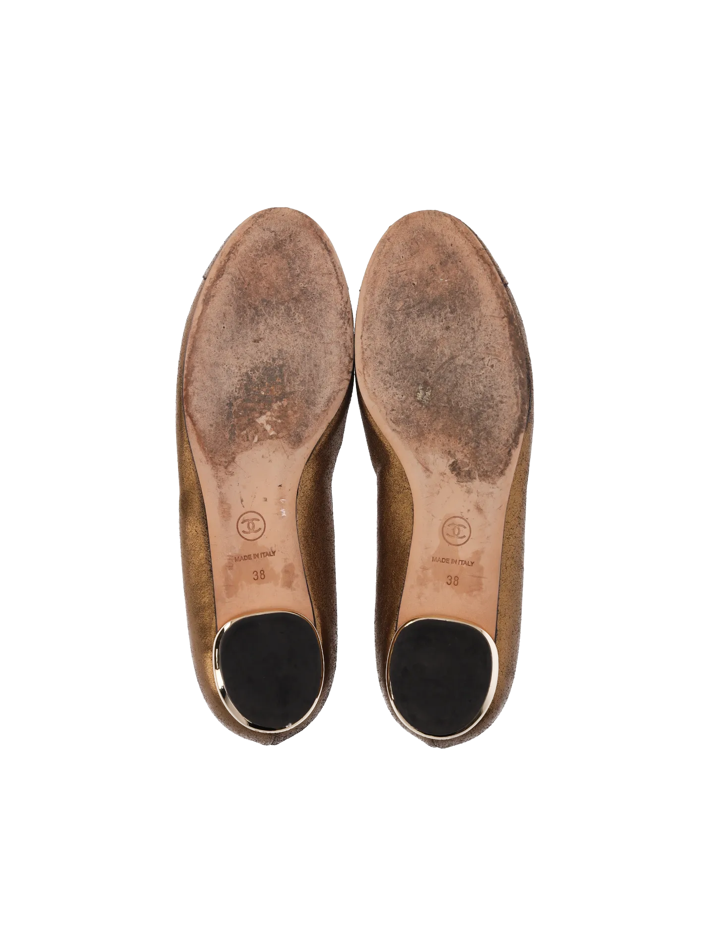 camellia-motif ballet flats