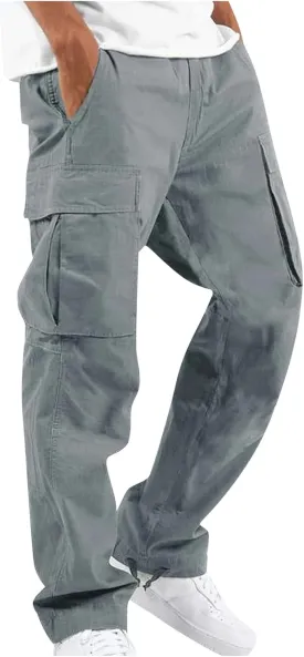 Cargo Pants for Men Lightweight Elastic Waist Joggers Casual Athletic Hiking Pants Multi Pockets 2025 Tactical Pants