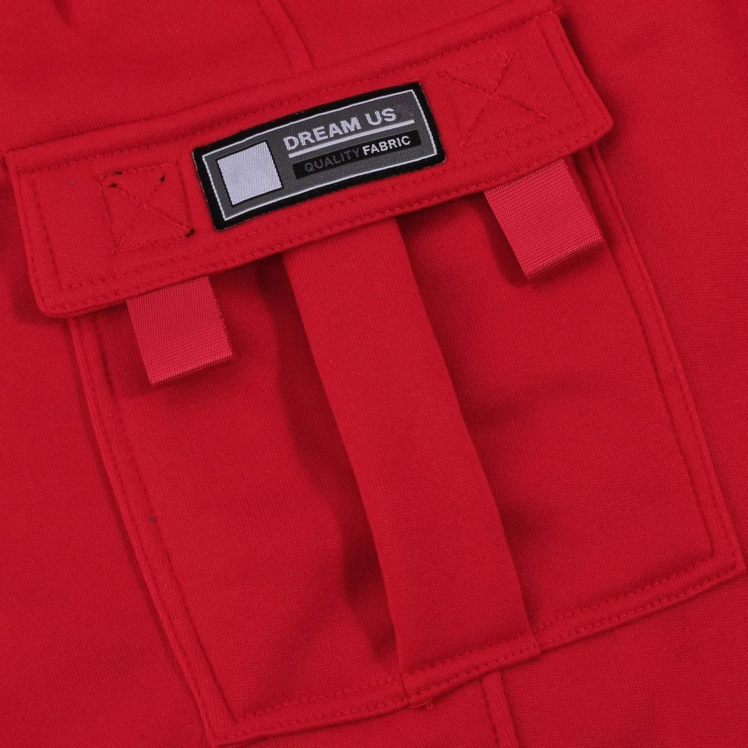 Cargo Sweatpants for Men Fleece Plus Size Hiking Joggers with Pockets Casual Open Bottom Baggy Athletic Pants
