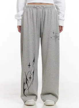 Cozy Banded Graphic Sweatpants CG423