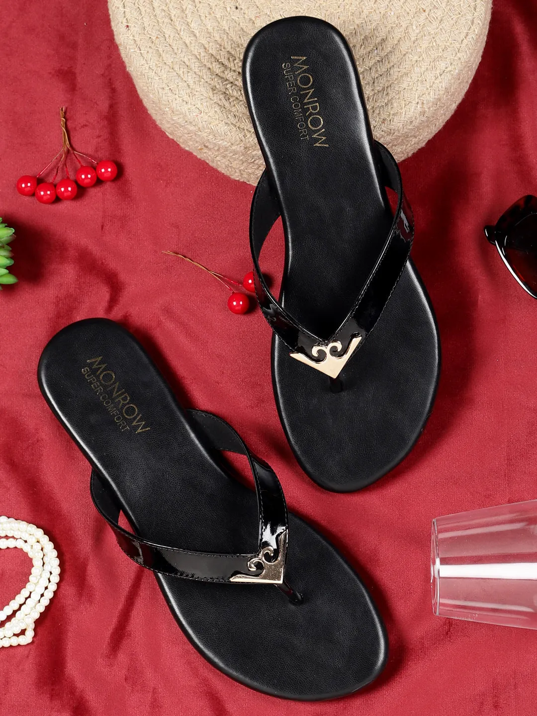 Elaina Black Flats