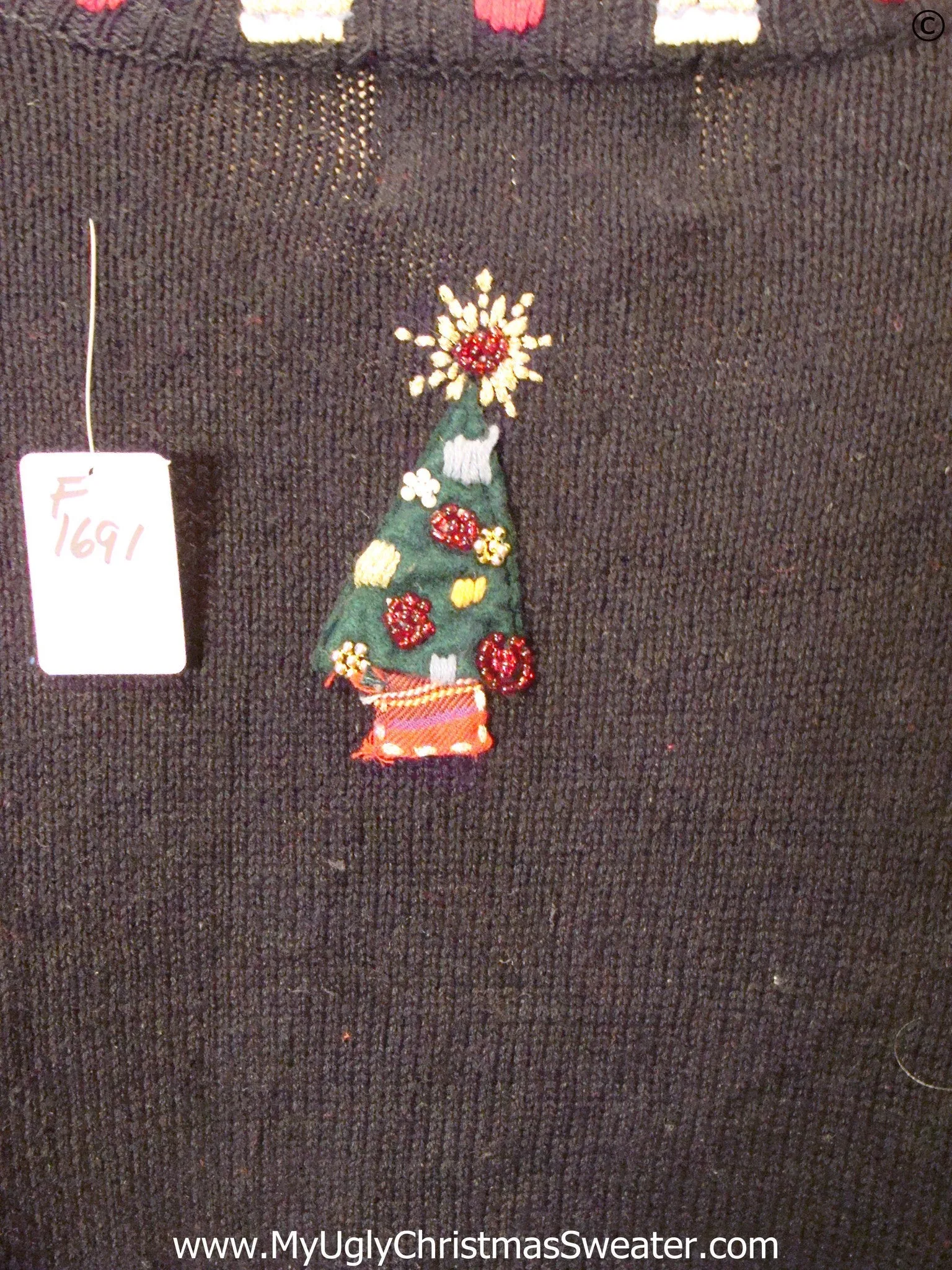 Festive Santas Two Sided Cheap Christmas Sweater