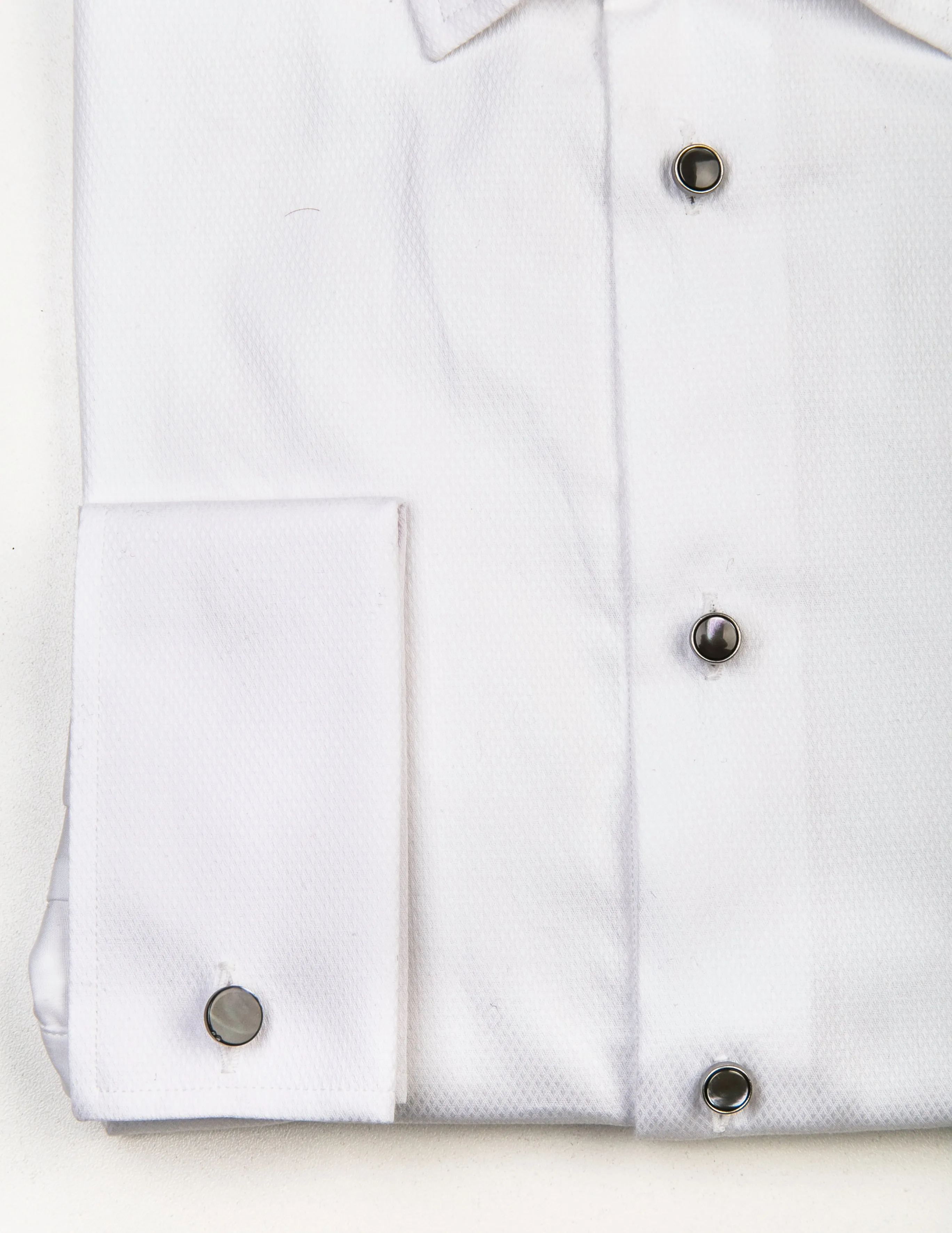 FINAL SALE: Smoke Mother of Pearl & Steel Dress Studs