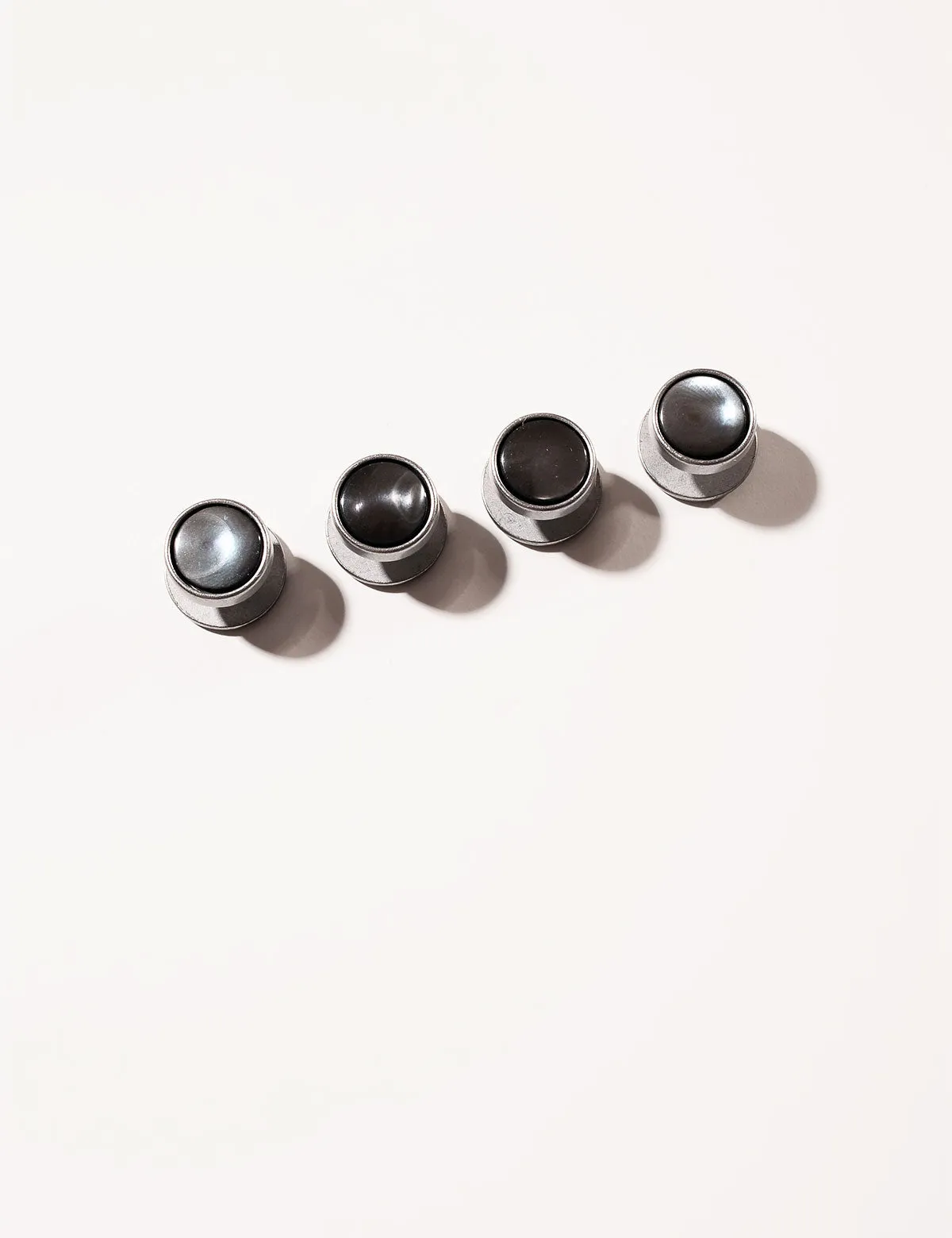 FINAL SALE: Smoke Mother of Pearl & Steel Dress Studs