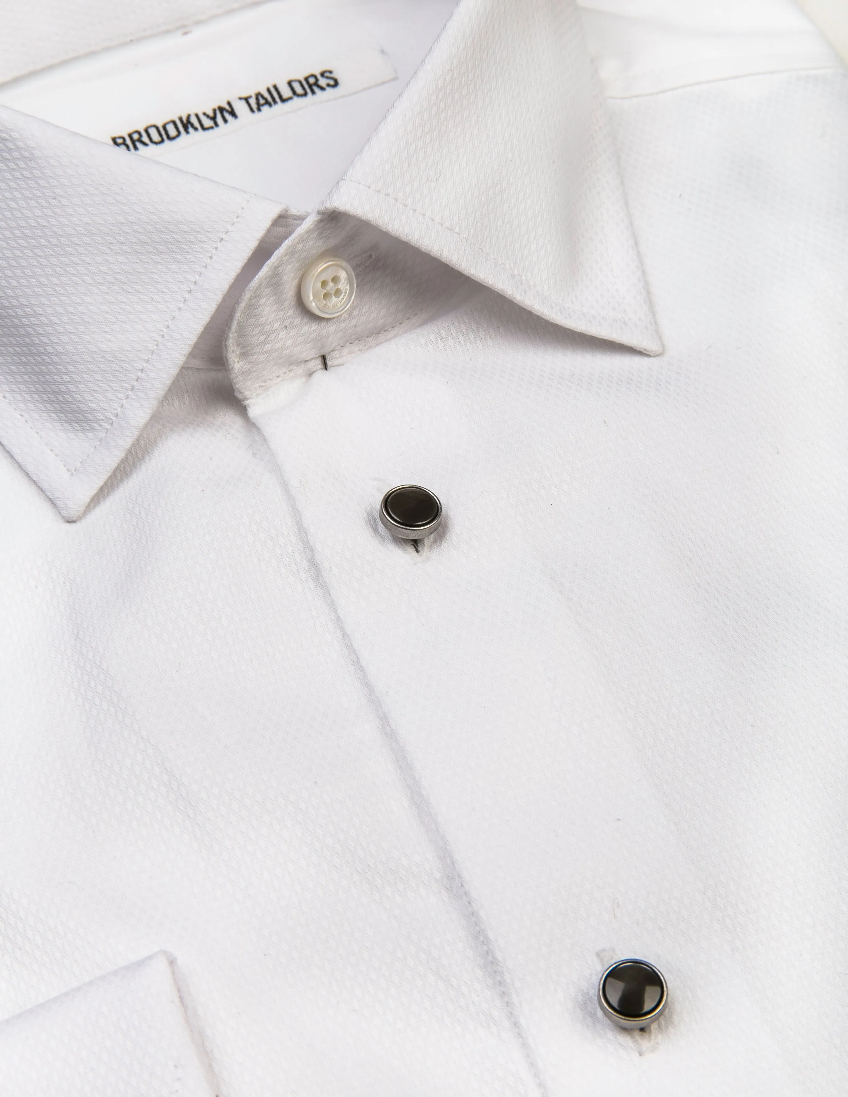 FINAL SALE: Smoke Mother of Pearl & Steel Dress Studs