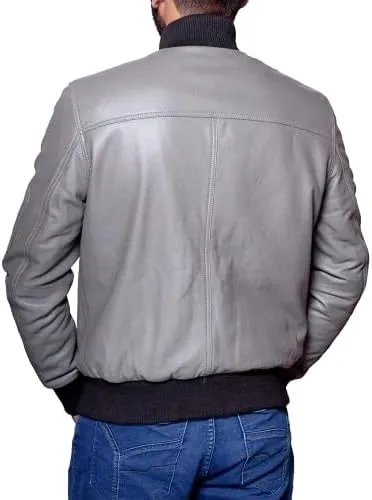 German Luftwaffe Gray Leather Flight Jacket  Heritage Aviation Style Reimagined