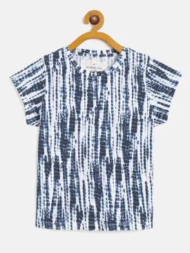 Girls Blue & White Tie-Dye T-Shirt
