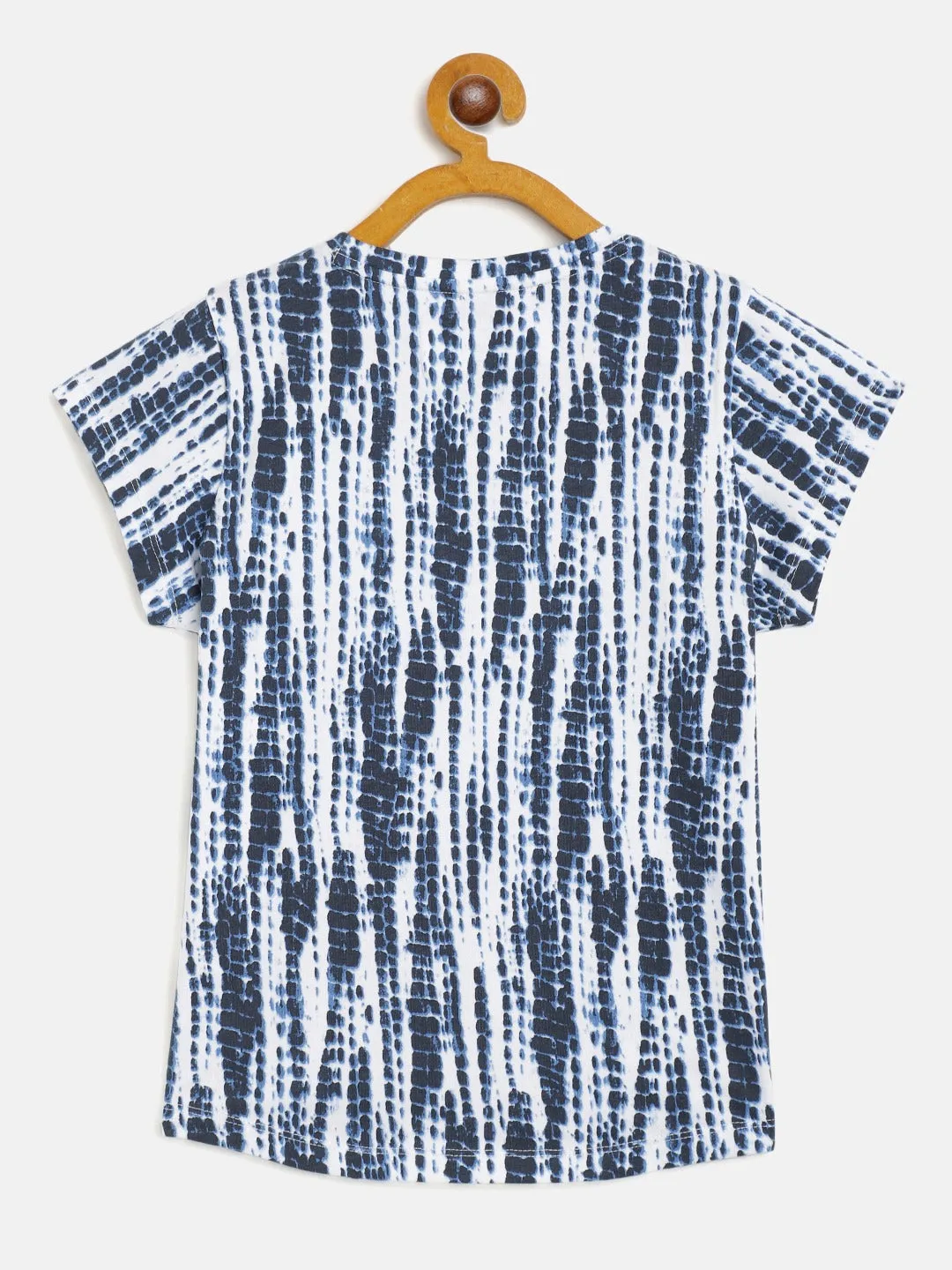 Girls Blue & White Tie-Dye T-Shirt