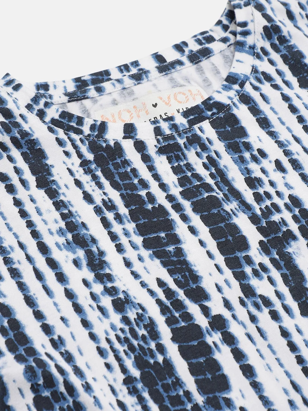Girls Blue & White Tie-Dye T-Shirt