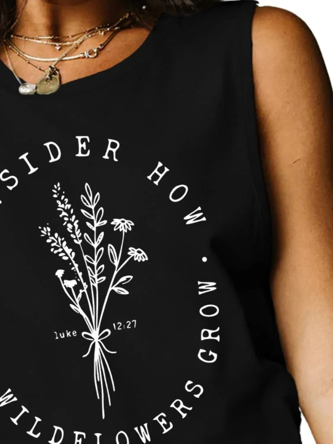 Graphic Round Neck Tank