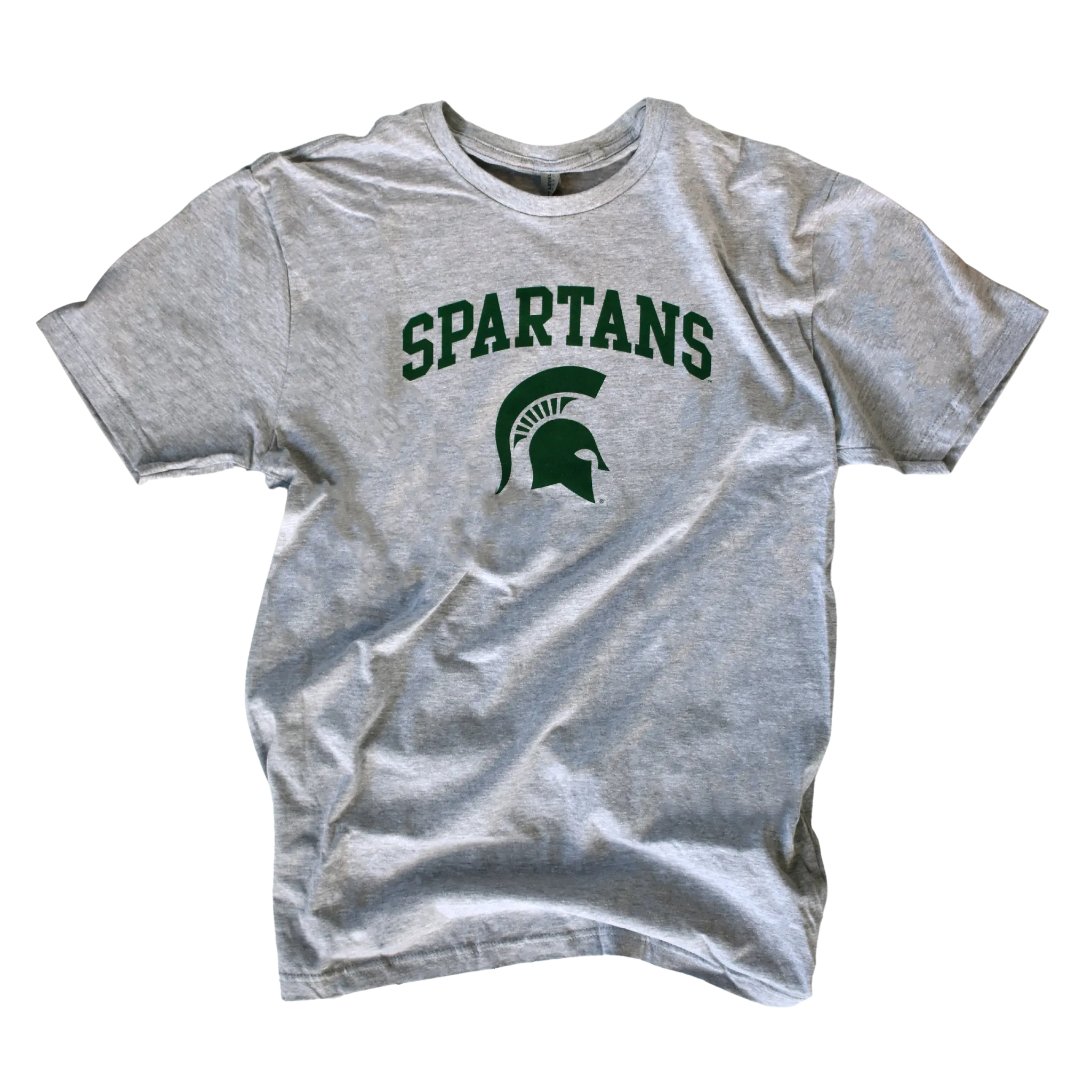 Gray MSU Classic Spartan Arch Logo T-shirt
