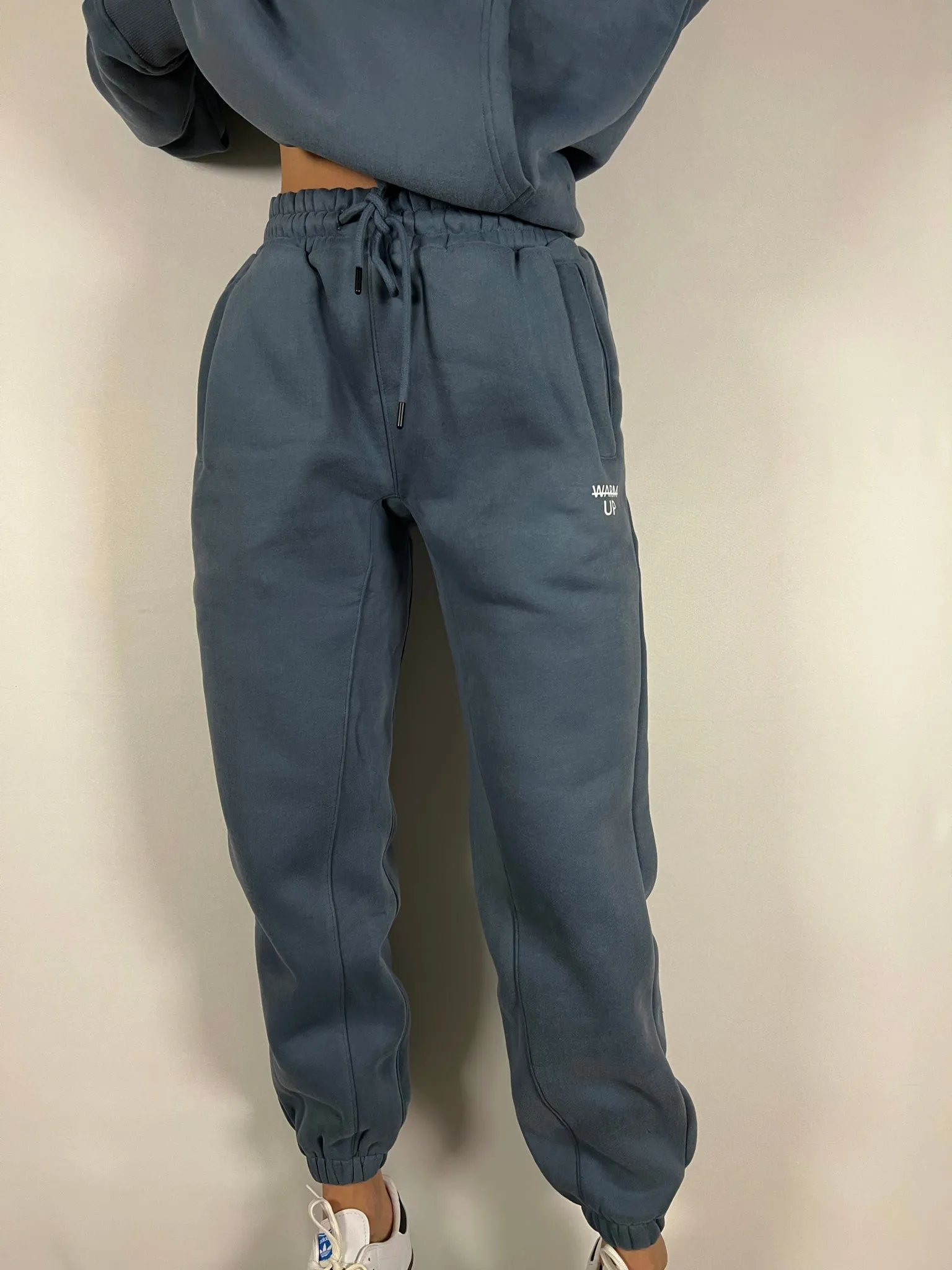 Hazy Blue Thick Oversized Sweatpants