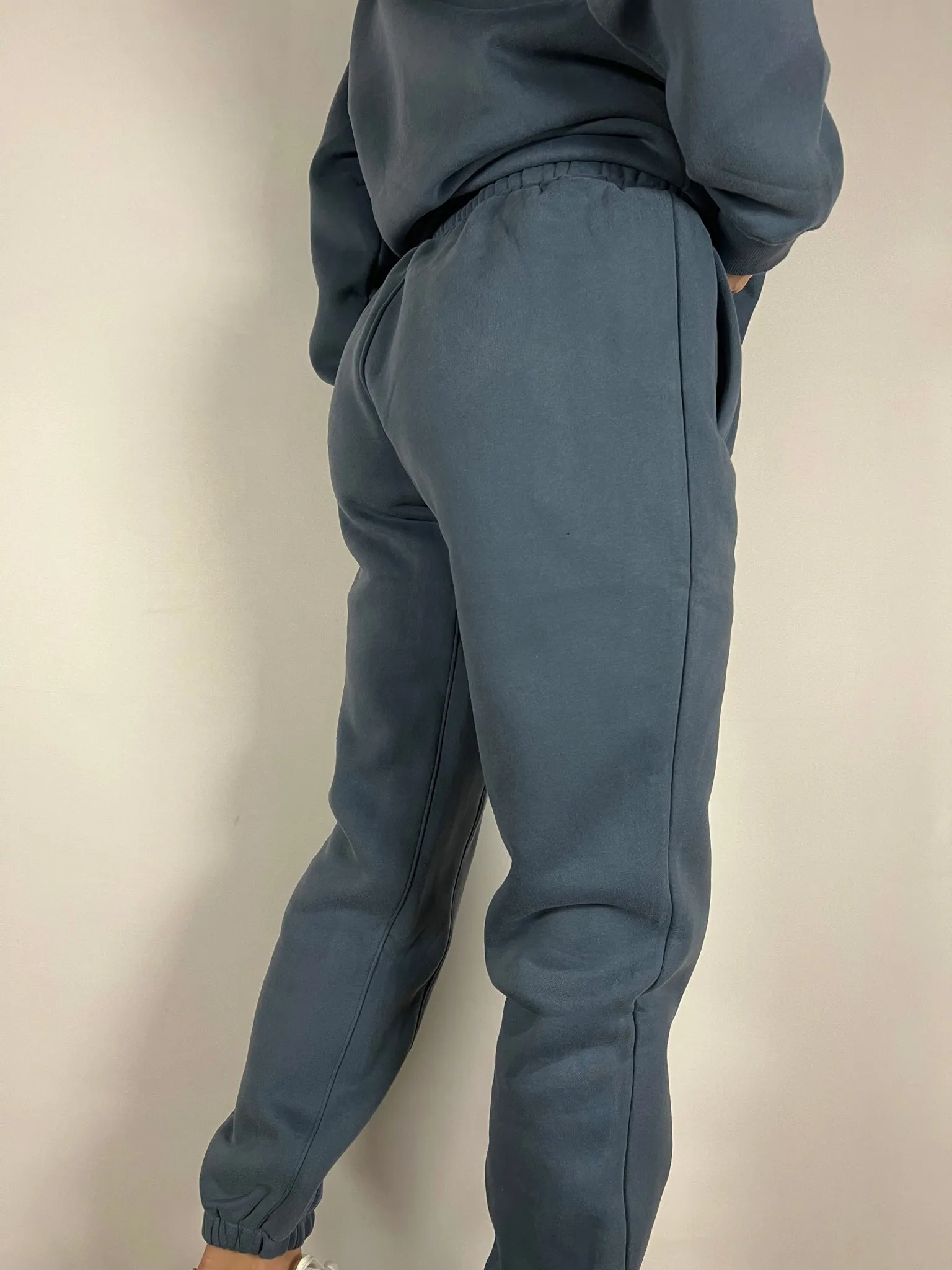 Hazy Blue Thick Oversized Sweatpants