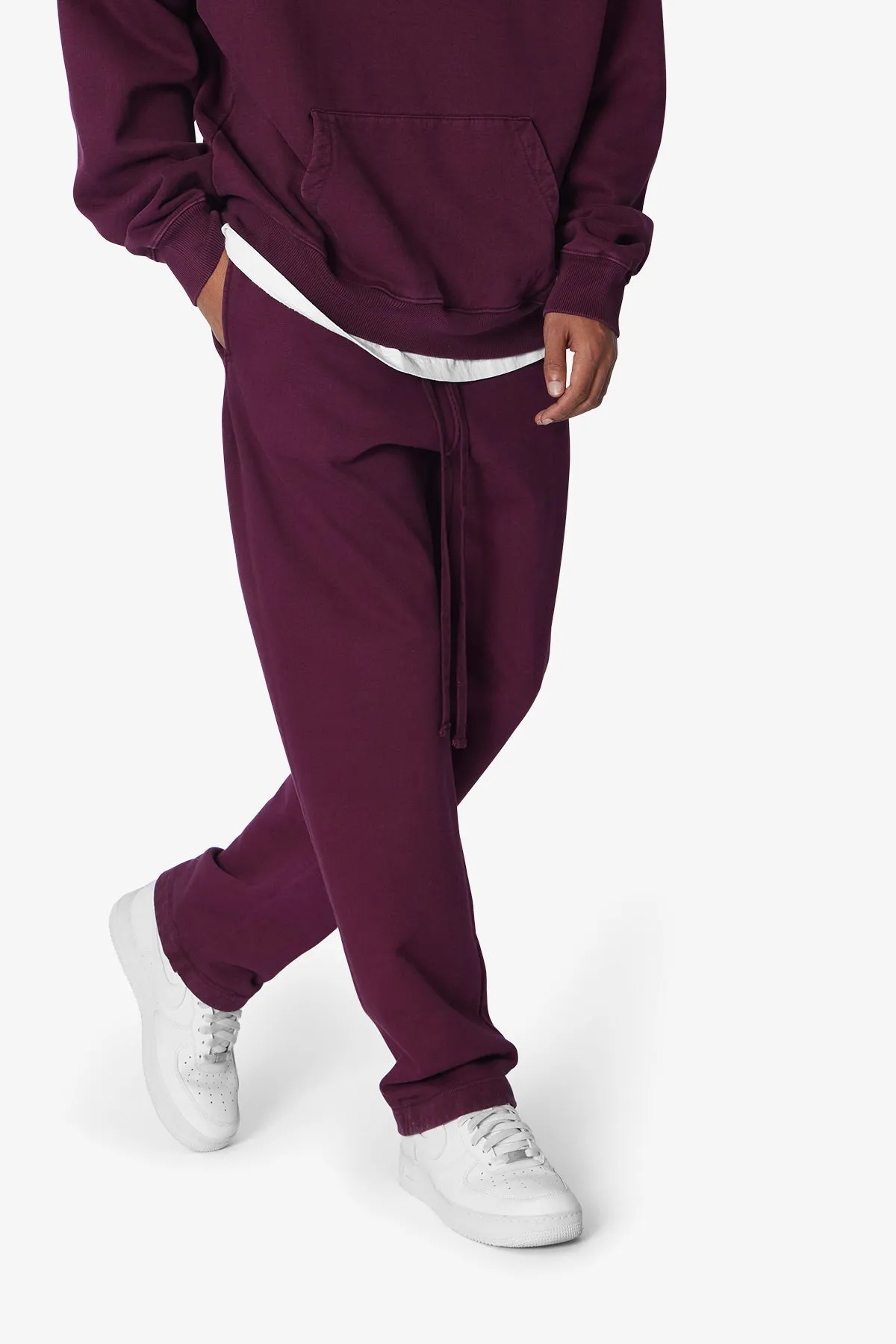 Heavy Relaxed Every Day Sweatpants - Burgundy