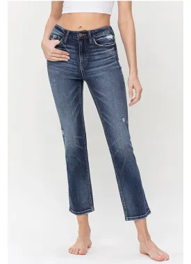 High Rise Ankle Slim Straight in Benefactor by Flying Monkey