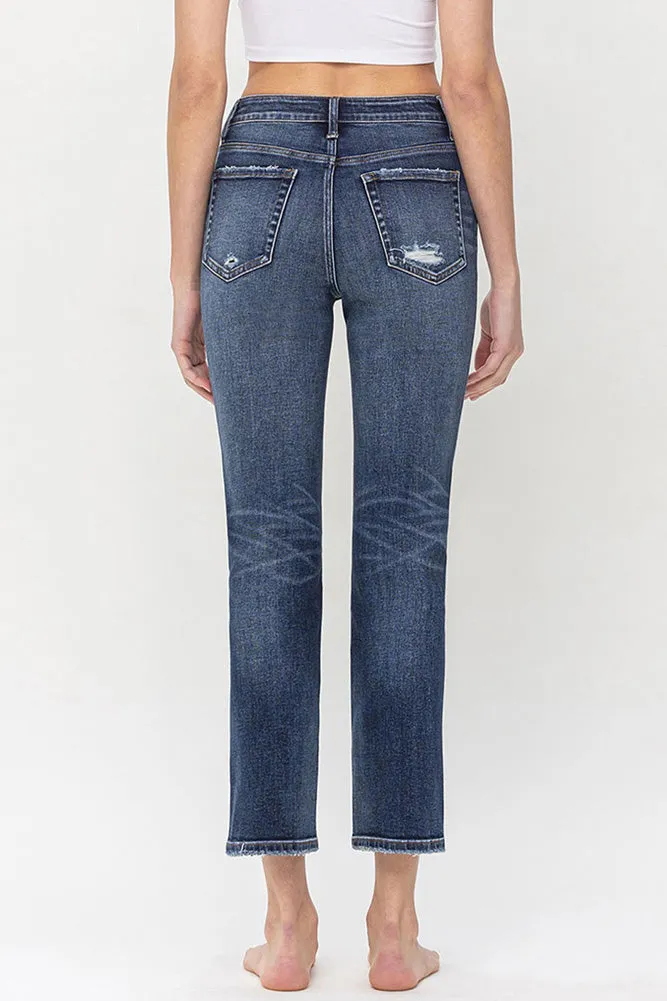 High Rise Ankle Slim Straight in Benefactor by Flying Monkey