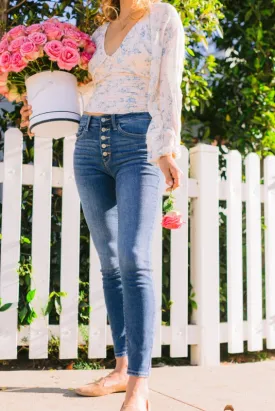 Judy Blue High Rise Button Fly Skinny