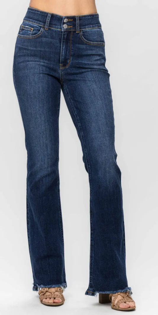 Judy Blue High Waisted Vintage Frayed Hem Bootcut