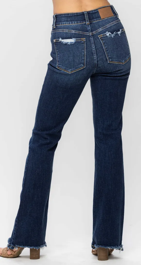 Judy Blue High Waisted Vintage Frayed Hem Bootcut