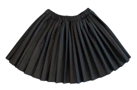KIPP BLACK LEATHER PLEATED SKIRT