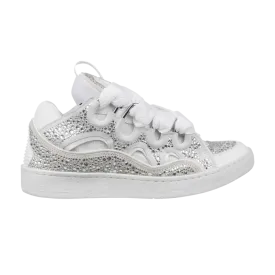 Lanvin Curb Sneakers 'Crystal Embellishments - White', white