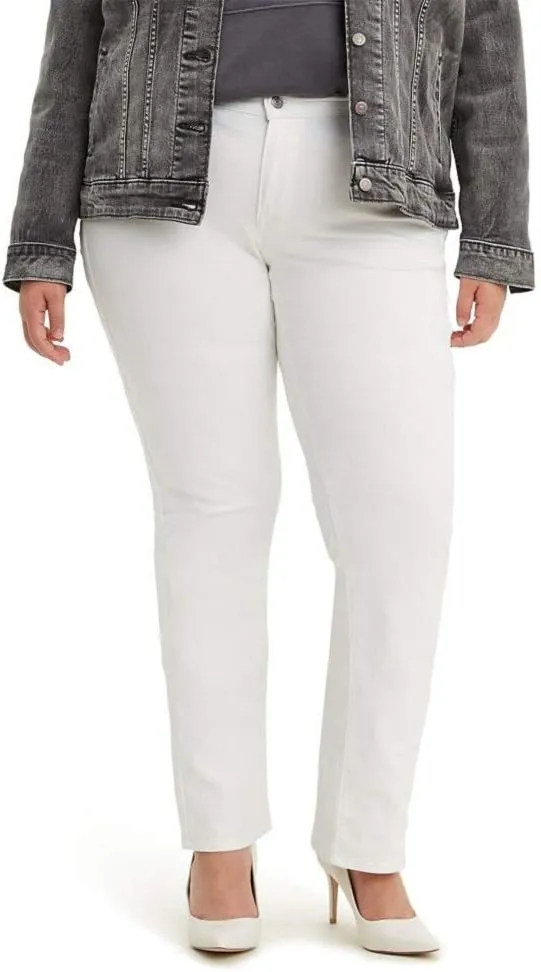 Levi's Women's Plus-Size Classic Straight Jeans, Simply White, 35 (US 16) R