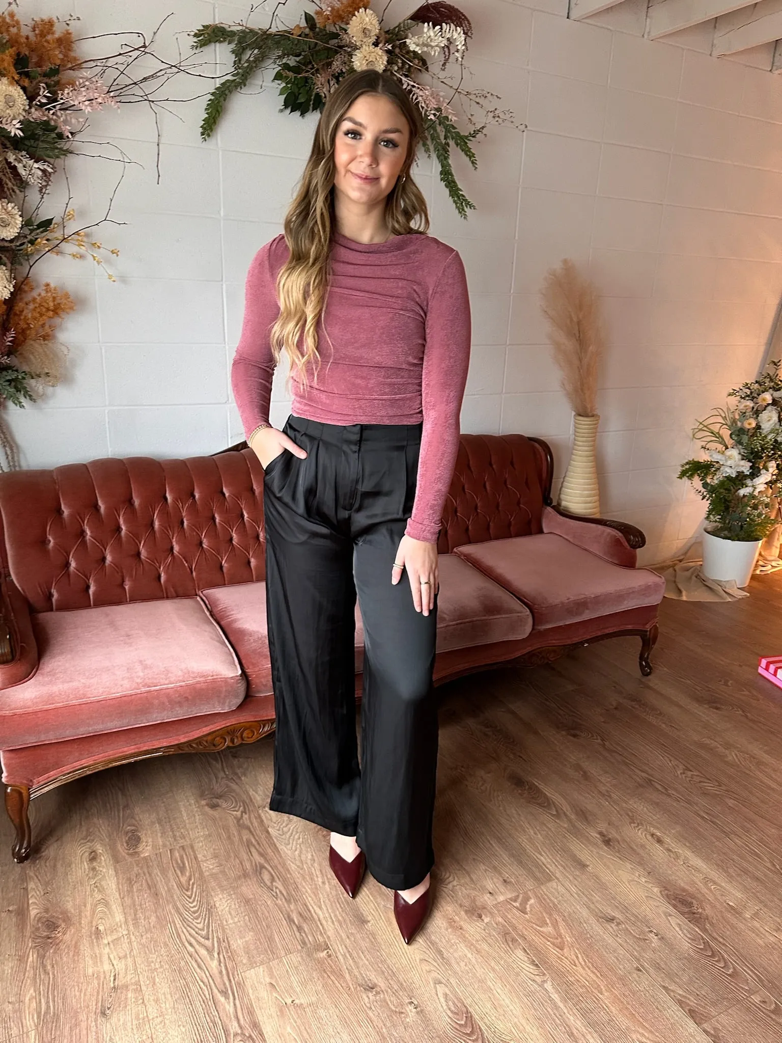 Lisse Wide Leg Trouser