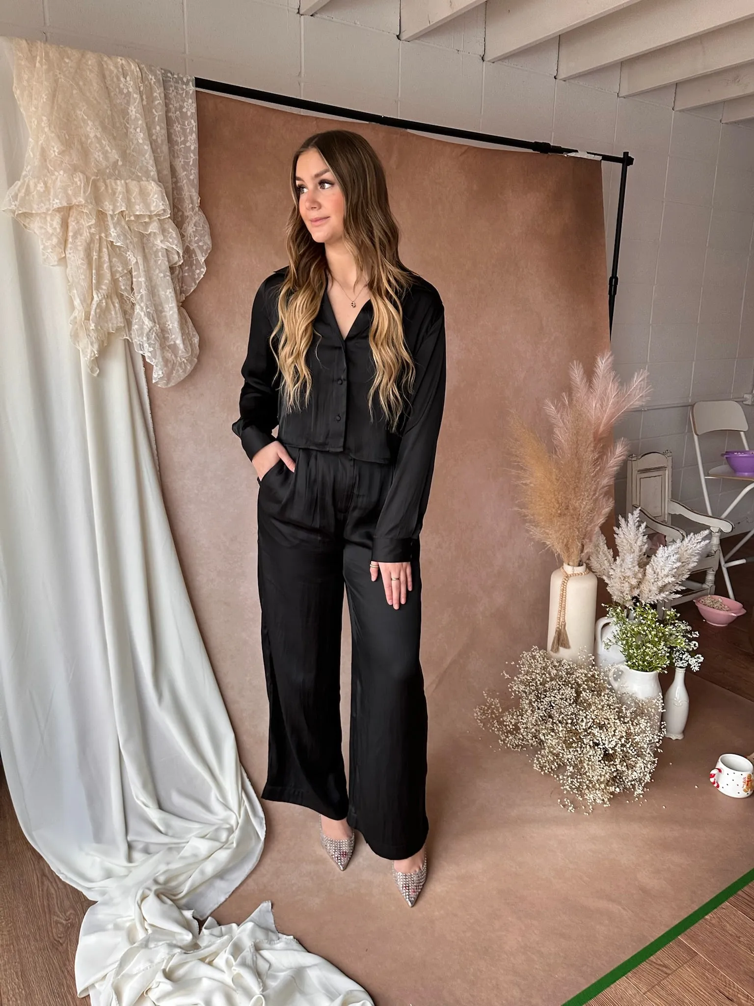 Lisse Wide Leg Trouser