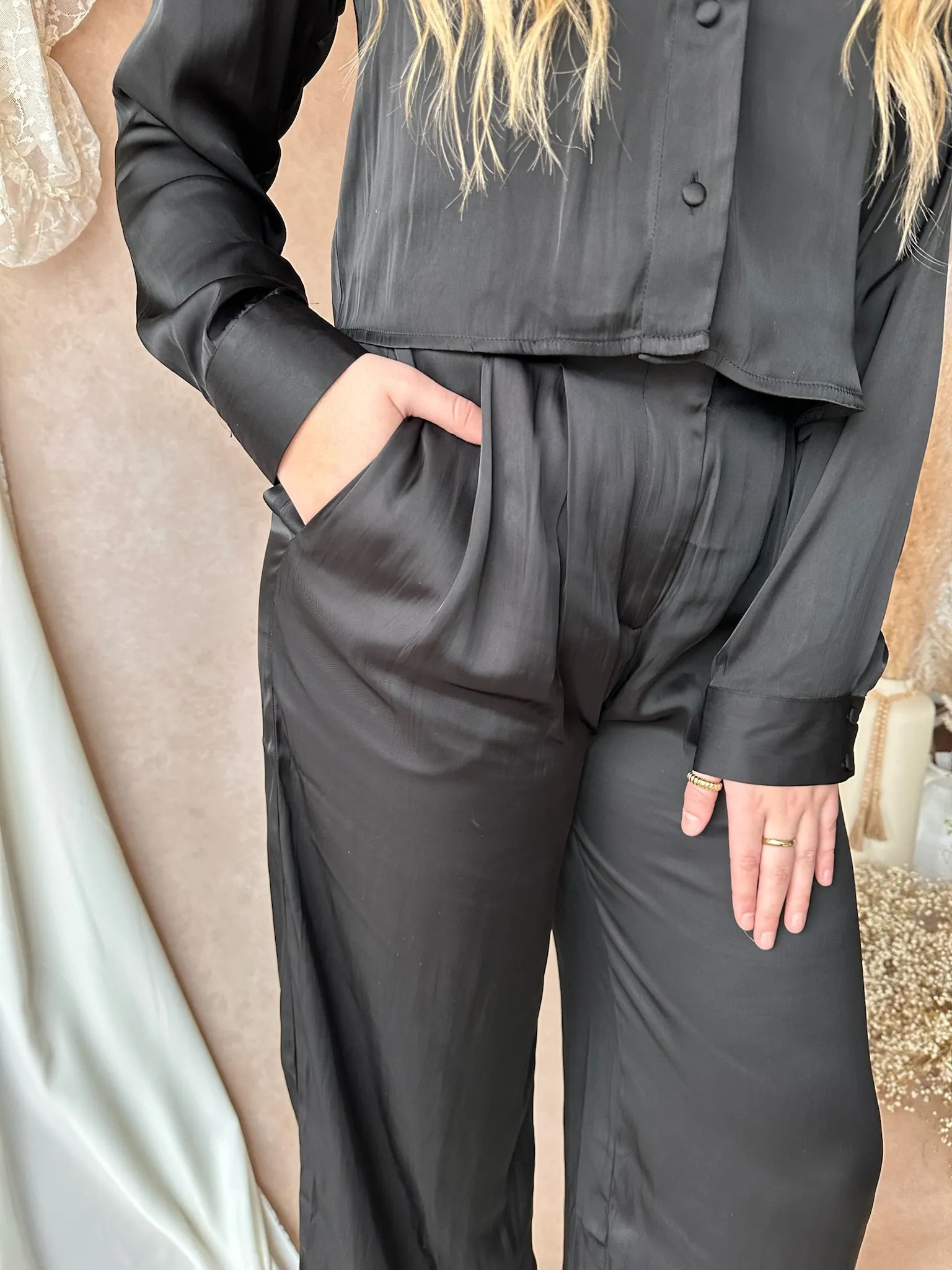 Lisse Wide Leg Trouser