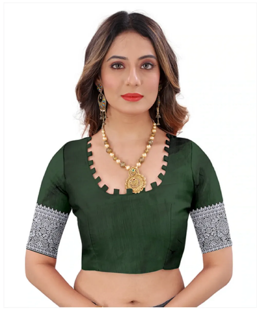 Magnificent Green Color Banarasi Silk Saree with Beautiful Silver Zari Weaving for Special Occasion