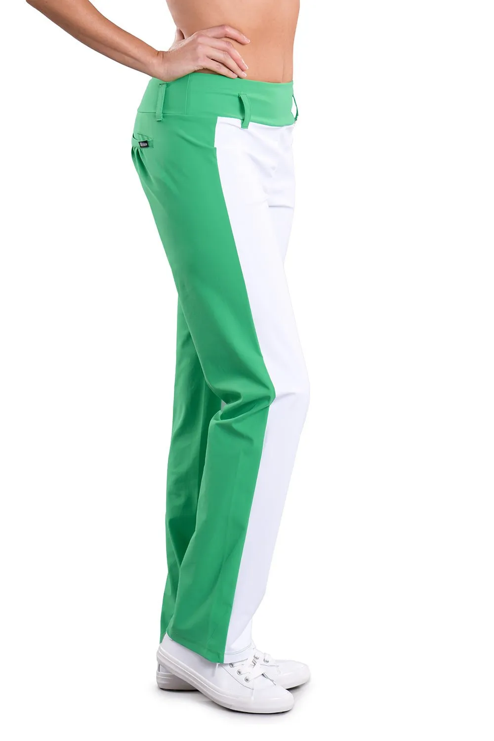Marcia White and Green Pant - FINAL SALE