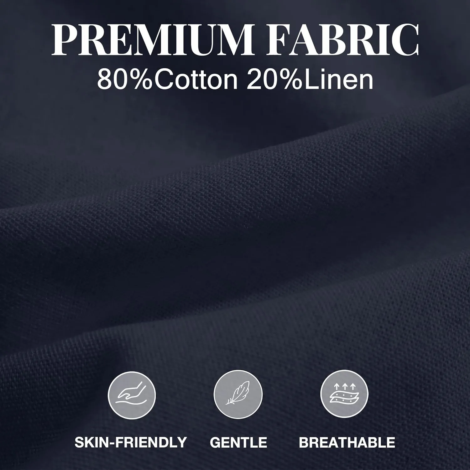 Men's Cotton Linen Shorts Casual Button Elastic Waist Summer Beach Vacation Shorts with Multi-Pocket