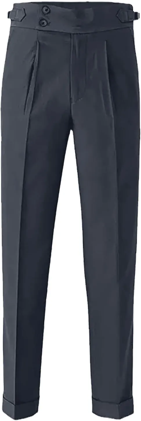 Men's Slim-Fitting High-Waisted Business Pants Lightweight Soft Straight Dress Pants Trendy Casual Versatile Trousers