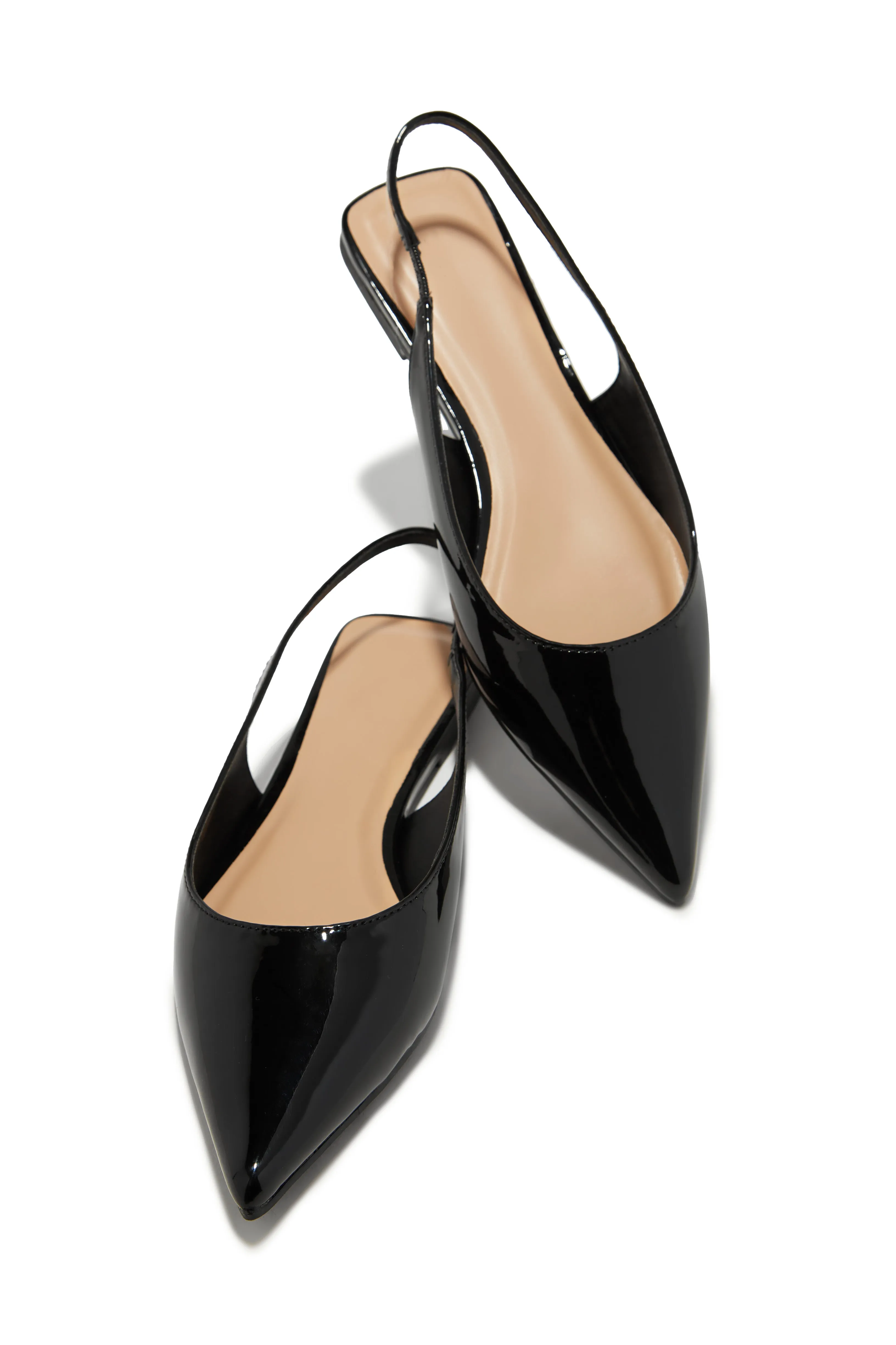 Mila Pointed Toe Flats - Cherry Croc
