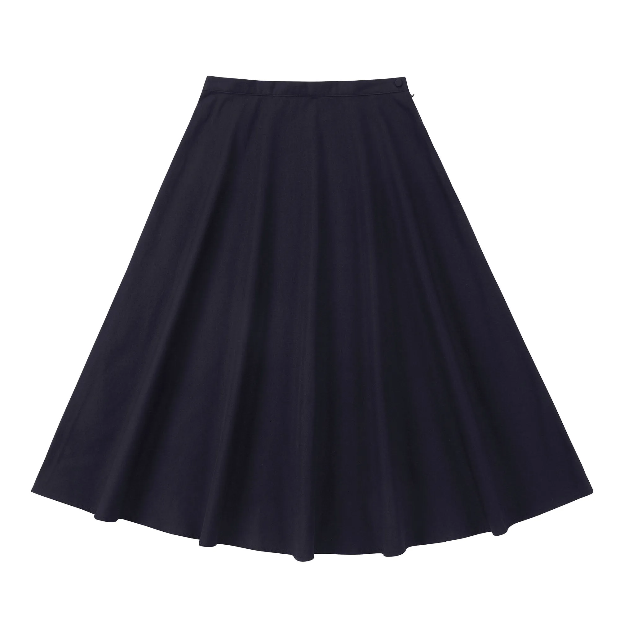 Navy Stretch A-Line Skirt